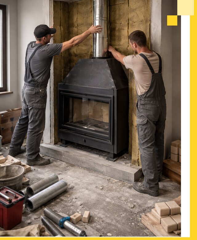 Изготовление и монтаж закрытых каминов в Евпатории под ключ