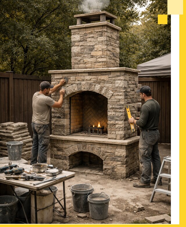 Проектирование и установка уличных каминов в Евпатории