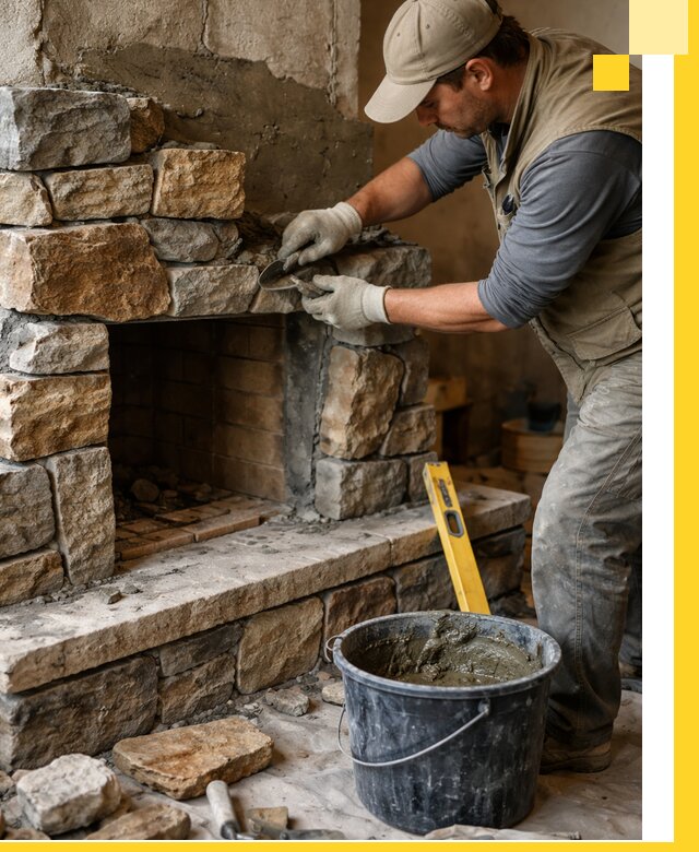 Изготовление и установка каменных каминов под ключ в Евпатории