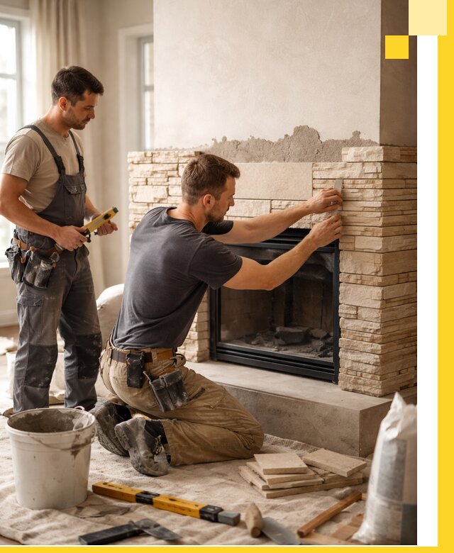 Установка и монтаж каминов для загородного дома в Евпатории