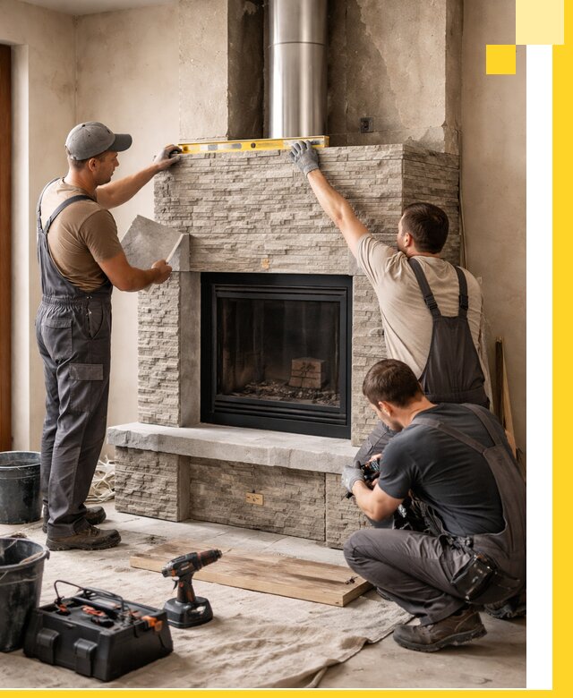 Профессиональный монтаж каминов под ключ в Евпатории для дома