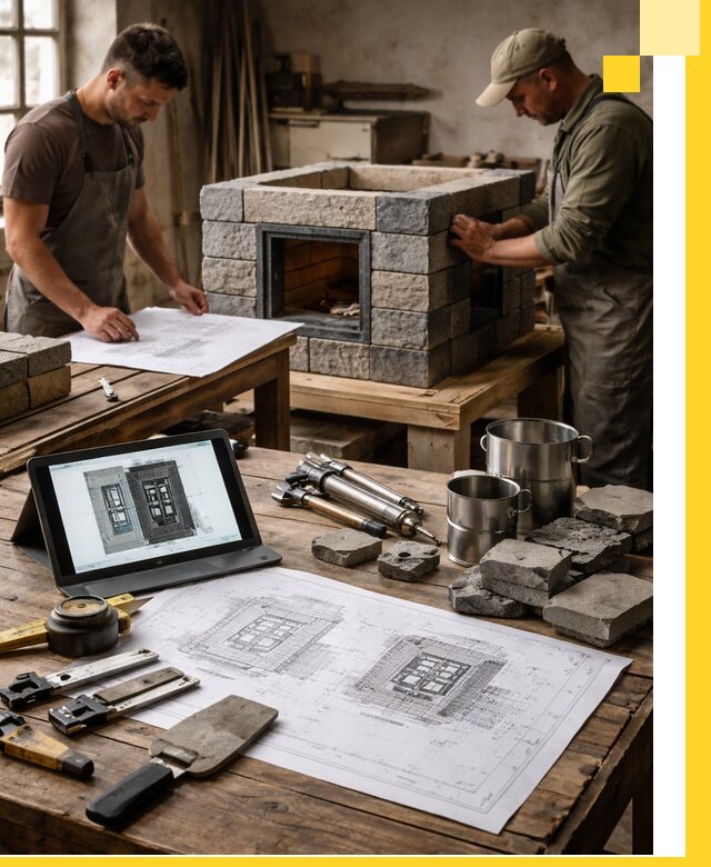 Разработка проектов печей с согласованием и монтажом в Евпатории