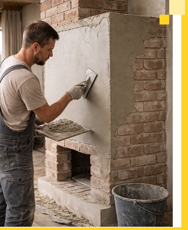 Отделка печей и облицовка каминов в Евпатории под ключ