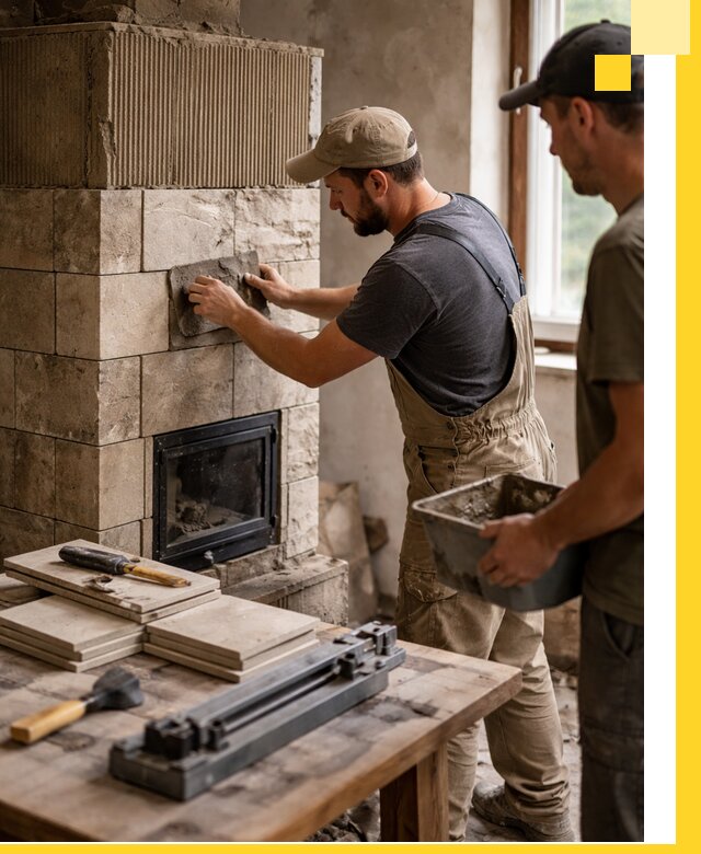 Профессиональная облицовка печей в Евпатории: керамика и камень