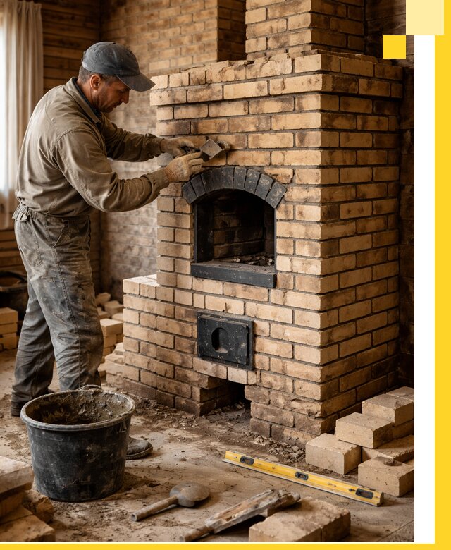 Кирпичные печи под ключ в Евпатории: проектирование и кладка