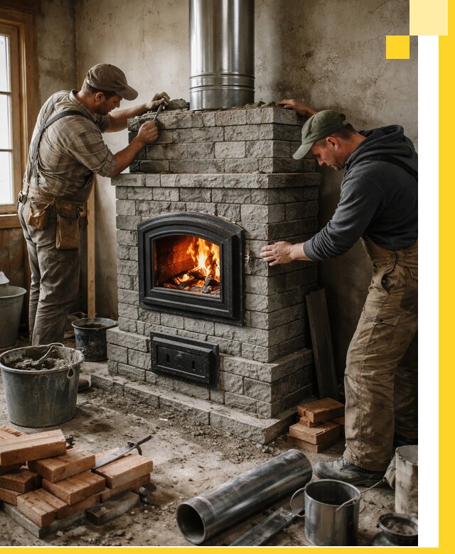 Производство, поставка и монтаж дровяных печей в Евпатории