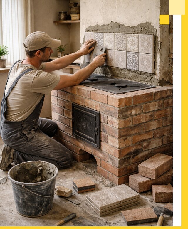 Печи с плитой на заказ монтаж гарантия и сервис в Евпатории