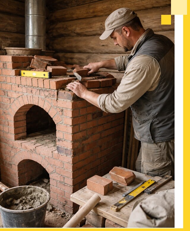 Изготовление и установка русских печей в Евпатории под ключ