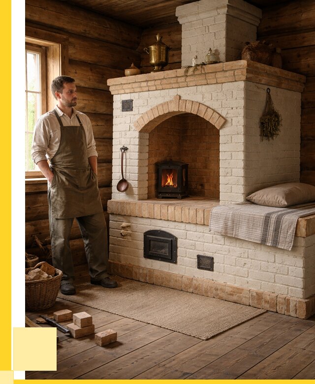 Русские печи с лежанкой под ключ в Евпатории от 157995 р. ЭриданЕвп