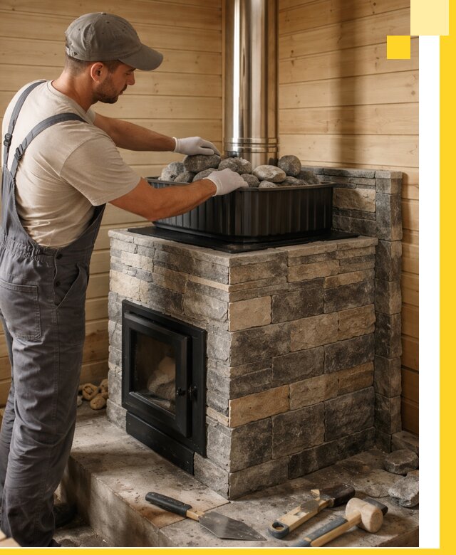 Печи для парной в Евпатории, производство, монтаж и обслуживание