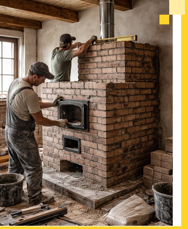 Печи для загородного дома под ключ в Евпатории — монтаж и сервис