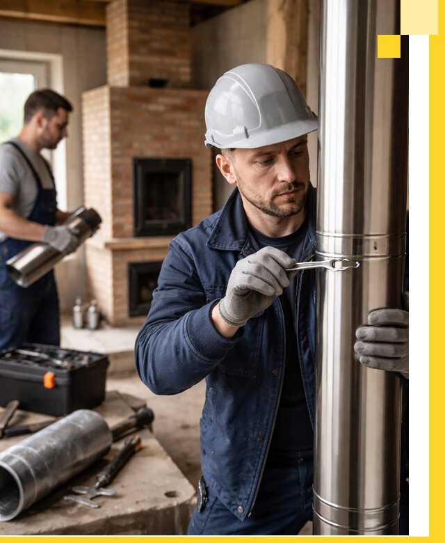 Профессиональный монтаж дымоходов для печей в Евпатории