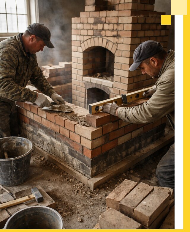 Изготовление и монтаж печей и каминов из кирпича в Евпатории