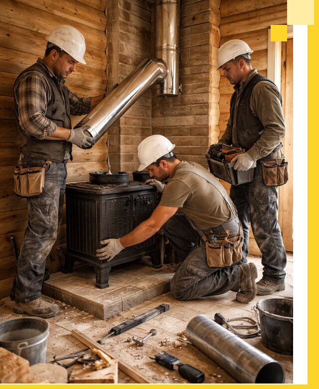 Профессиональный монтаж банных печей и дымоходов в Евпатории