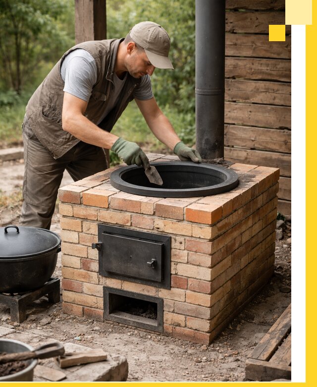 Изготовление и установка печей для казана в Евпатории под ключ