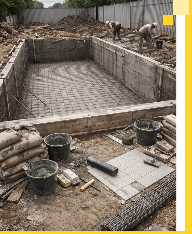 Строительство бассейнов под ключ в Евпатории, дизайн и монтаж