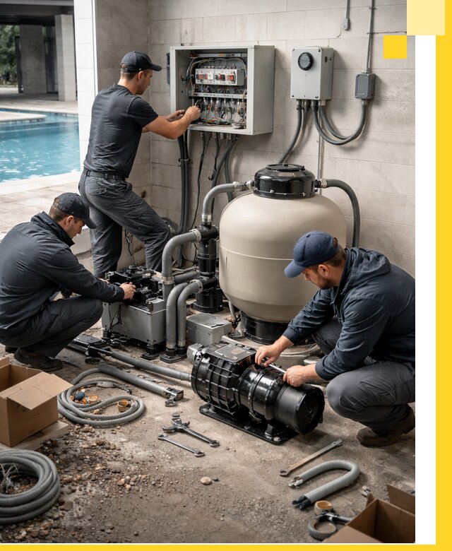 Профессиональный монтаж оборудования для бассейнов в Евпатории