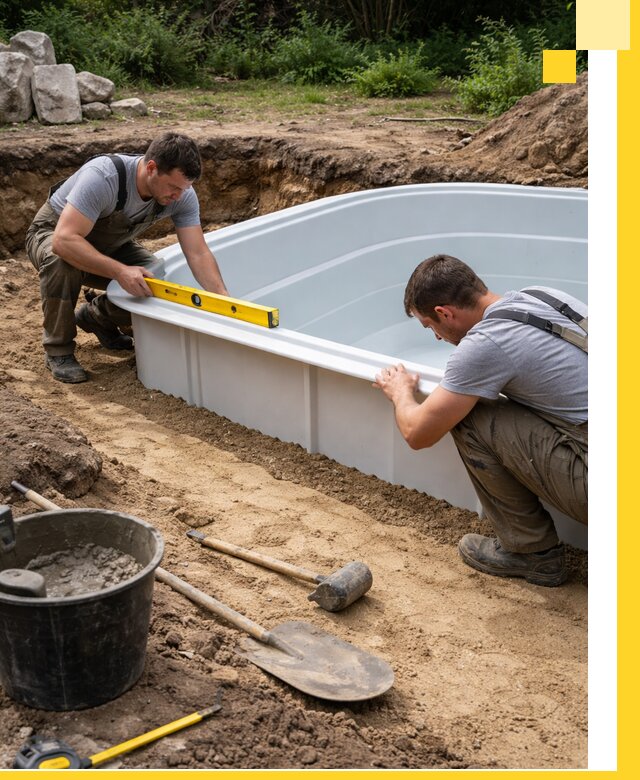 Производство и установка пластиковых бассейнов в Евпатории под ключ