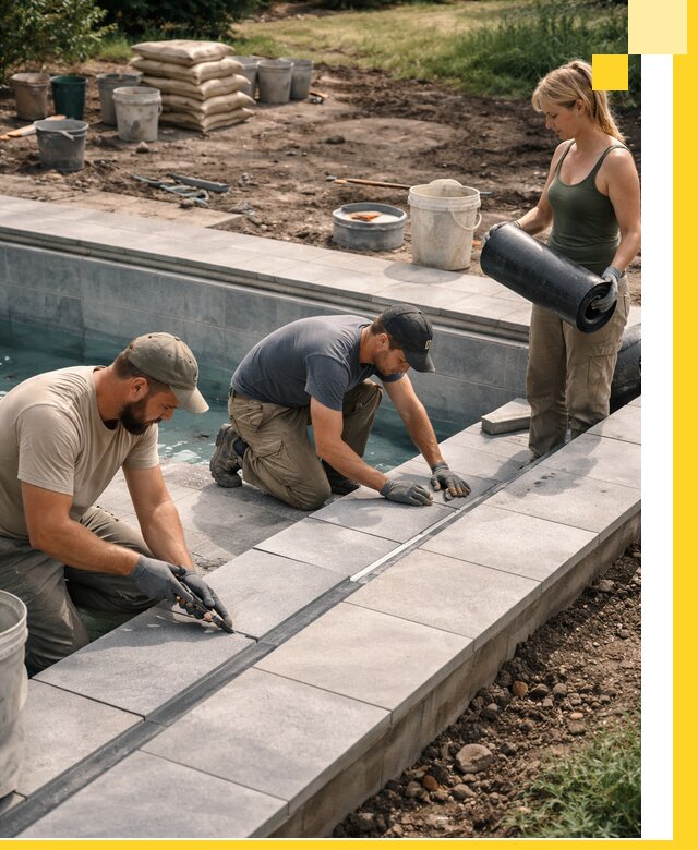 Строительство и монтаж уличных бассейнов под ключ в Евпатории