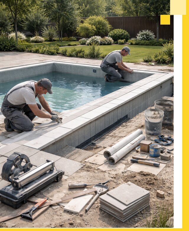 Строительство открытых бассейнов под ключ в Евпатории профессионально