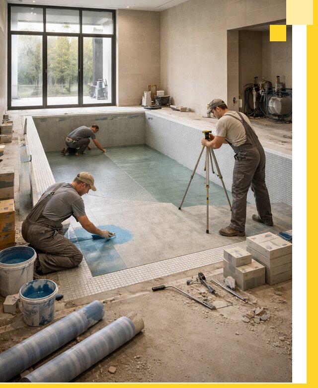 Проект и строительство закрытых бассейнов в Евпатории под ключ