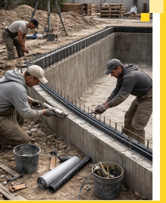 Качественный монтаж чаши бассейна в Евпатории под ключ с гарантией