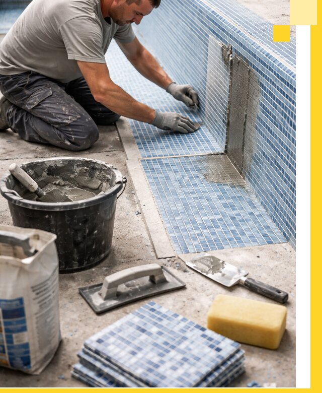 Укладка и ремонт мозаики для бассейнов под ключ в Евпатории