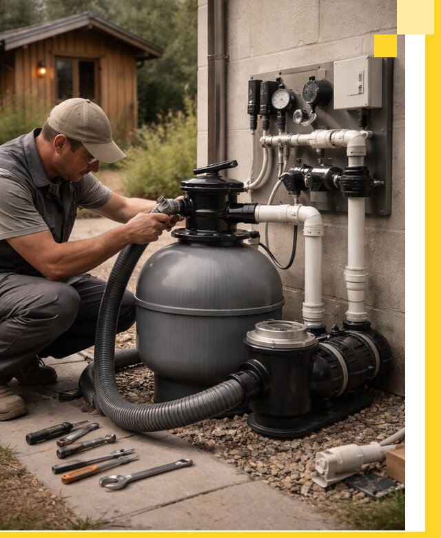 Продажа и монтаж фильтров и насосов для бассейнов в Евпатории