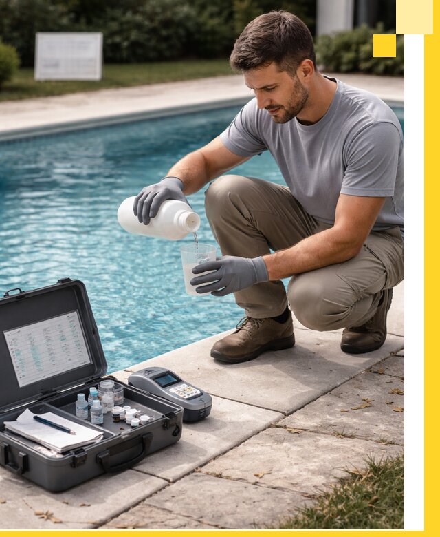 Профессиональная дезинфекция воды в бассейне в Евпатории