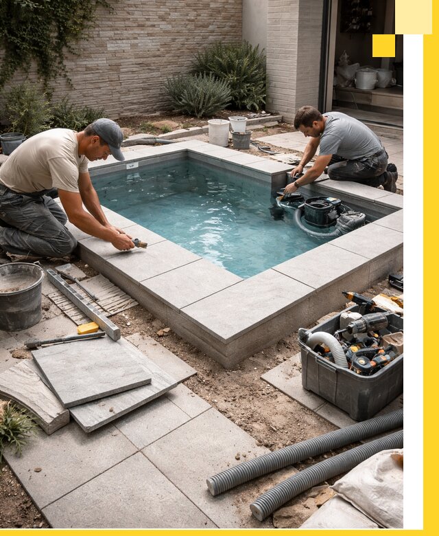 Мини бассейны под ключ в Евпатории, дизайн и установка