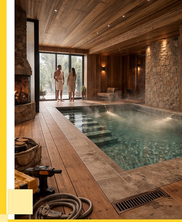 Проекты бань с бассейном под ключ в Евпатории от 78998 р., ЭриданЕвп