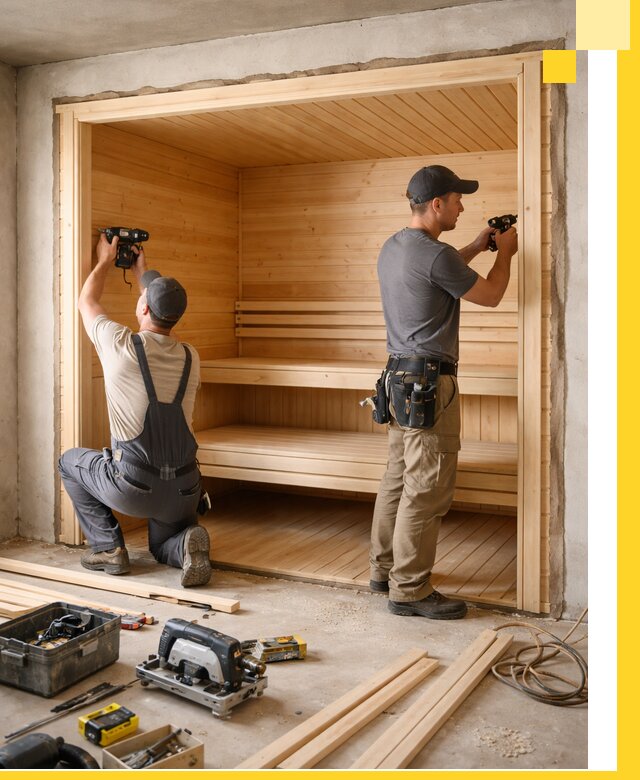 Монтаж саун под ключ в Евпатории — проектирование и установка