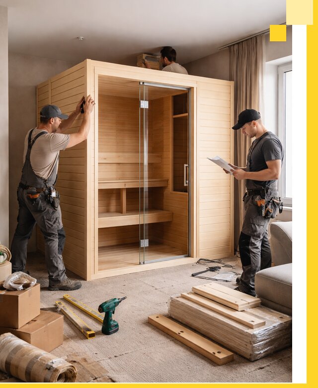 Установка и благоустройство саун в квартире в Евпатории