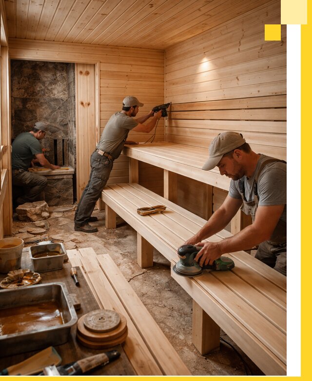 Профессиональная отделка бань в Евпатории под ключ, с гарантией