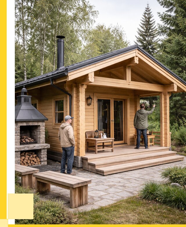 Деревянные бани под ключ в Евпатории от 473985 р. | ЭриданЕвп