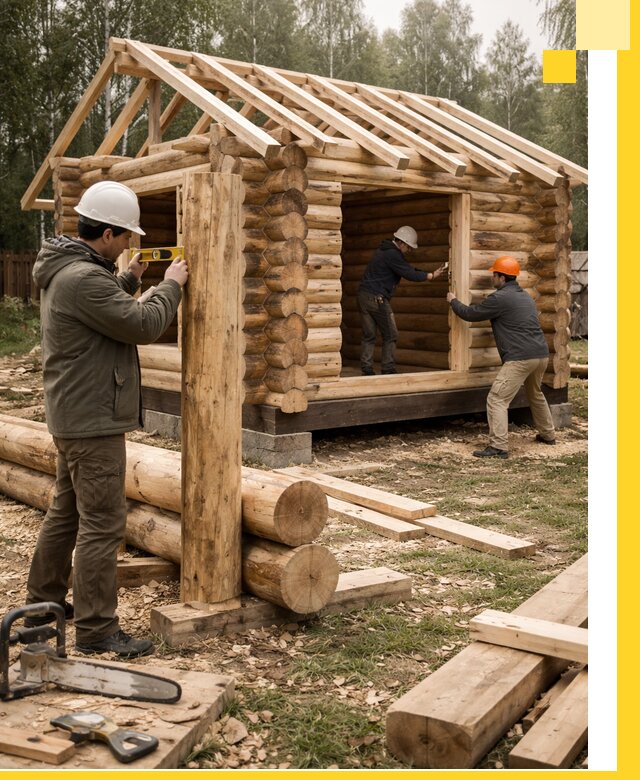 Строительство бань для дачи под ключ в Евпатории с доставкой и монтажом