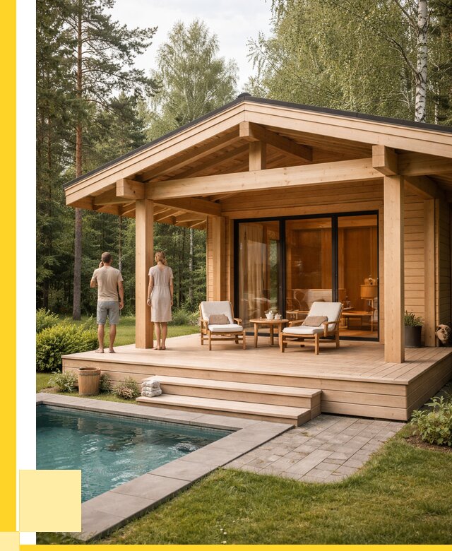 Бани с террасой под ключ в Евпатории от 631980 р. | ЭриданЕвп