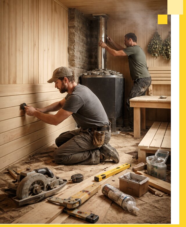 Полное строительство и оснащение парных под ключ в Евпатории