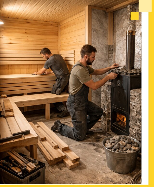 Дизайн и строительство интерьеров бань под ключ в Евпатории