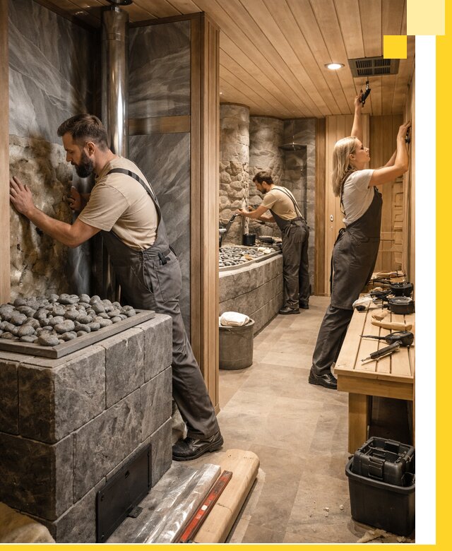 Строительство бань и SPA процедур в Евпатории под ключ и отделкой