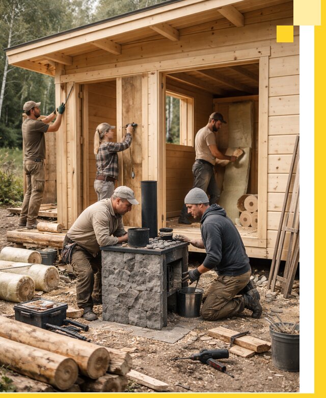 Купить баню под ключ в Евпатории строительство монтаж отделка