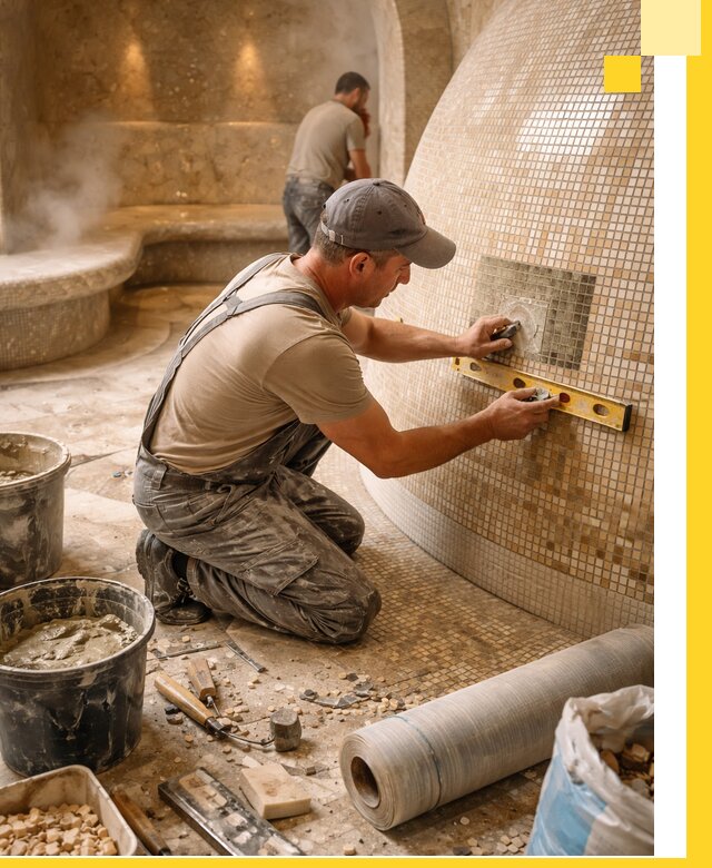 Хамам под ключ в Евпатории: проектирование, строительство, отделка