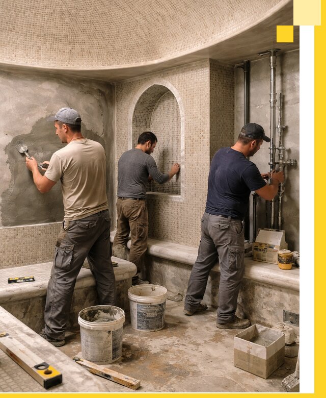 Профессиональный монтаж хамамов под ключ в Евпатории с гарантией