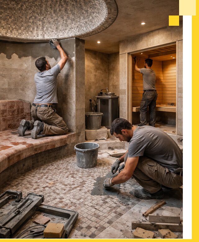 Проект и строительство хамама бани и сауны под ключ в Евпатории