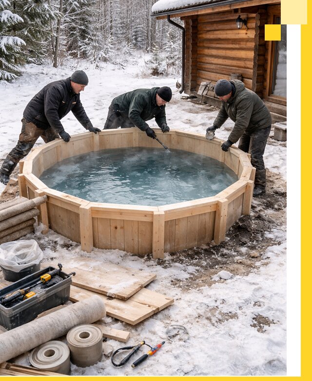 Изготовление и установка ледяных купелей под ключ в Евпатории