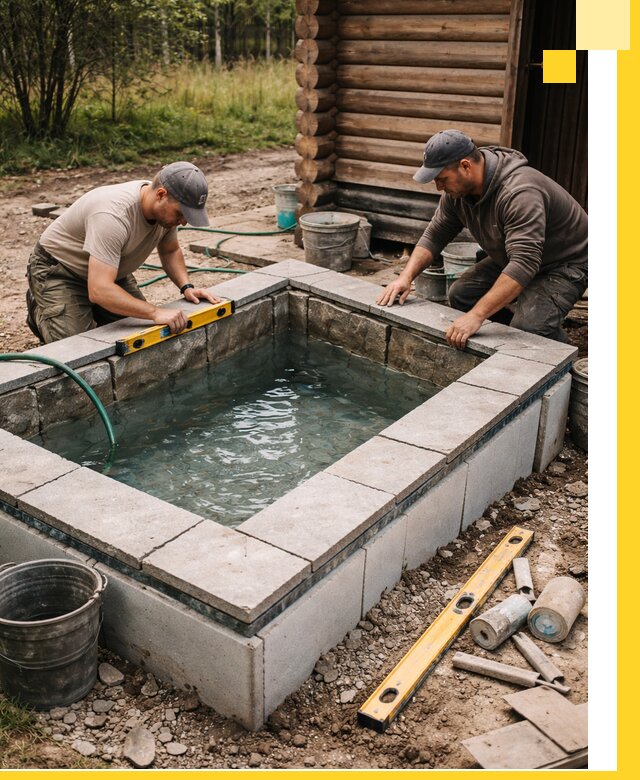 Изготовление и установка холодных купелей под ключ в Евпатории